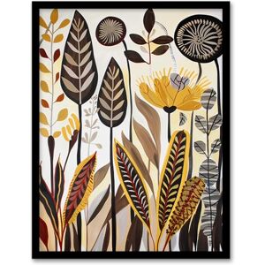 Artery8 Rustic Abstract Wildflowers Painting Folk Art Living Room Artwork Framed Wall Art Print A4 Artery8 Rustic Abstract Wildflowers Painting Folk Art Living Room Artwork Framed Wall Art Print A4