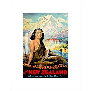 Wee Blue Coo VINTAGE TRAVEL VISIT NEW ZEALAND WONDERLAND PACIFIC FRAMED ART PRINT B12X11940 Wee Blue Coo VINTAGE TRAVEL VISIT NEW ZEALAND WONDERLAND PACIFIC FRAMED ART PRINT B12X11940