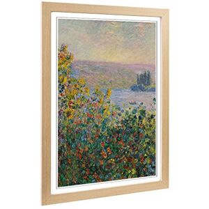 Big Box Art Framed Print of Claude Monet Flower Beds at Vetheuil Design Wall Art Picture Home Decor for Kitchen, Living Room, Bedroom, Hallway, Oak, A2 / 24.5x18 Inch / 62x45cm Big Box Art Framed Print of Claude Monet Flower Beds at Vetheuil Design Wall Art Picture Home Decor for Kitchen, Living Room, Bedroom, Hallway, Oak, A2 / 24.5x18 Inch / 62x45cm