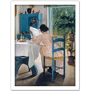 Fine Art Prints Ring At Breakfast Table Morning Newspapers Painting Large Framed Art Print Poster Wall Decor 18x24 in Fine Art Prints Ring At Breakfast Table Morning Newspapers Painting Large Framed Art Print Poster Wall Decor 18x24 in