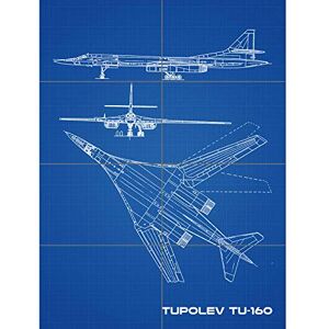 Artery8 Tupolev Tu-160 Soviet Strategic Bomber Blueprint Plan XL Giant Panel Poster (8 Sections) Artery8 Tupolev Tu-160 Soviet Strategic Bomber Blueprint Plan XL Giant Panel Poster (8 Sections)
