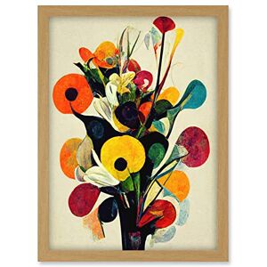 Doppelganger33 LTD Abstract Kandinsky Inspired Multicolour Flower Bouquet In Vase Artwork Framed A3 Wall Art Print Doppelganger33 LTD Abstract Kandinsky Inspired Multicolour Flower Bouquet In Vase Artwork Framed A3 Wall Art Print