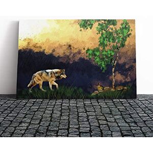 Big Box Art Wall Abstract Wolf Art (6) Canvas Print Gallery Wrapped 30mm Frame Wall Art 24x16 inches Ready to Hang Abstract Animals Picture Living Room Bedroom Lounge Office Big Box Art Wall Abstract Wolf Art (6) Canvas Print Gallery Wrapped 30mm Frame Wall Art 24x16 inches Ready to Hang Abstract Animals Picture Living Room Bedroom Lounge Office