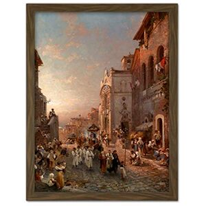 Fine Art Prints Unterberger Procession In Naples Painting Artwork Framed Wall Art Print 18X24 Inch Fine Art Prints Unterberger Procession In Naples Painting Artwork Framed Wall Art Print 18X24 Inch