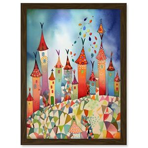 Artery8 Celebration Day Cityscape Processional Street Folk Art Watercolour Painting Artwork Framed A3 Wall Art Print Artery8 Celebration Day Cityscape Processional Street Folk Art Watercolour Painting Artwork Framed A3 Wall Art Print