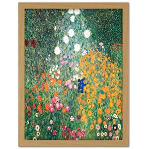 Wee Blue Coo Klimt Flower Garden 1907 Artwork Framed Wall Art Print 18X24 Inch Wee Blue Coo Klimt Flower Garden 1907 Artwork Framed Wall Art Print 18X24 Inch