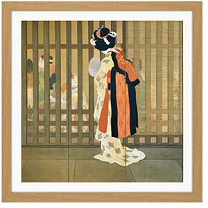 Artery8 Chigusa Kitani Ongoku Japanese Geisha Painting Square Wooden Framed Wall Art Print Picture 16X16 Inch Artery8 Chigusa Kitani Ongoku Japanese Geisha Painting Square Wooden Framed Wall Art Print Picture 16X16 Inch