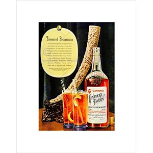 Wee Blue Coo Ad Drink Alcohol Bourbon Whiskey Kentucky Horn Bottle Glass Art Wall Art Print Wee Blue Coo Ad Drink Alcohol Bourbon Whiskey Kentucky Horn Bottle Glass Art Wall Art Print