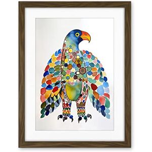 Artery8 Bald Eagle Multicolour Pattern Portrait Folk Art Watercolour Painting Artwork Framed Wall Art Print 18X24 Inch Artery8 Bald Eagle Multicolour Pattern Portrait Folk Art Watercolour Painting Artwork Framed Wall Art Print 18X24 Inch