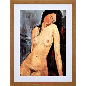 Wee Blue Coo Painting Amedeo Modigliani Nude Female Old Master Framed Wall Art Print Wee Blue Coo Painting Amedeo Modigliani Nude Female Old Master Framed Wall Art Print