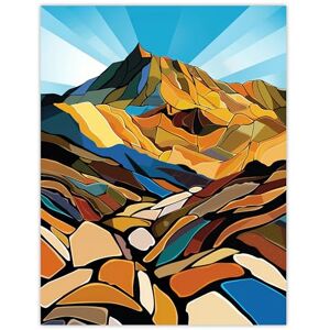 Artery8 Stylised Scafell Pike Mountain Peaks Landscape Living Room Extra Large XL Wall Art Poster Print Artery8 Stylised Scafell Pike Mountain Peaks Landscape Living Room Extra Large XL Wall Art Poster Print