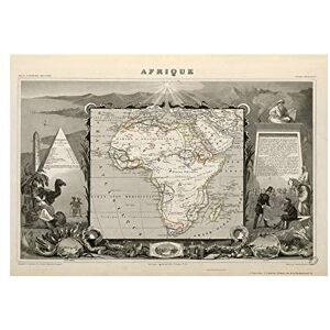 Wee Blue Coo Map Antique Levasseur Africa Continent Wall Art Print Wee Blue Coo Map Antique Levasseur Africa Continent Wall Art Print