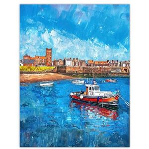 Artery8 North England Coastal Town Fishing Boats Painting Living Room Extra Large XL Wall Art Poster Print Artery8 North England Coastal Town Fishing Boats Painting Living Room Extra Large XL Wall Art Poster Print