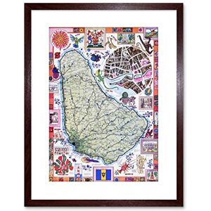 Wee Blue Coo 9x7 '' BARBADOS CARIBBEAN TROPICAL MAP VINTAGE AD FRAMED ART PRINT F97X1351 Wee Blue Coo 9x7 '' BARBADOS CARIBBEAN TROPICAL MAP VINTAGE AD FRAMED ART PRINT F97X1351