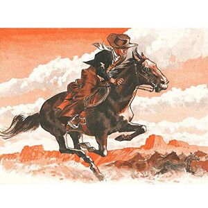 Wee Blue Coo Painting Cowboy Illustration Great Story Wild West Horse Red Art Print Poster Wall Decor 12X16 Inch Wee Blue Coo Painting Cowboy Illustration Great Story Wild West Horse Red Art Print Poster Wall Decor 12X16 Inch