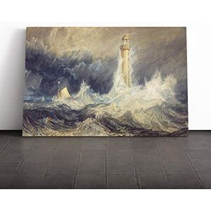 Big Box Art Canvas Print Wall Art Joseph Mallord William Turner Bell Rock Lighthouse Mounted & Stretched Box Frame Picture Home Decor for Kitchen, Living Room, Bedroom, Multi-Colour, 20x14 Inch Big Box Art Canvas Print Wall Art Joseph Mallord William Turner Bell Rock Lighthouse Mounted & Stretched Box Frame Picture Home Decor for Kitchen, Living Room, Bedroom, Multi-Colour, 20x14 Inch