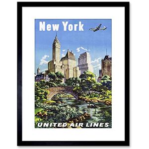 Wee Blue Coo 9x7 '' NEW YORK AEROPLANE CENTRAL PARK EMPIRE STATE FRAMED ART PRINT F97X1273 Wee Blue Coo 9x7 '' NEW YORK AEROPLANE CENTRAL PARK EMPIRE STATE FRAMED ART PRINT F97X1273