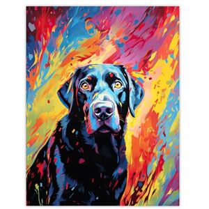 Artery8 Black Labrador Retriever Dog Lover Gift Pet Portrait Vibrant Colourful Artwork Painting Large Wall Art Poster Print Thick Paper 18X24 Inch Artery8 Black Labrador Retriever Dog Lover Gift Pet Portrait Vibrant Colourful Artwork Painting Large Wall Art Poster Print Thick Paper 18X24 Inch