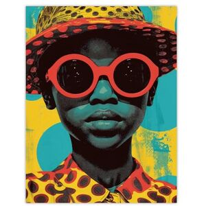 Artery8 Pop Art 60's Woman in Red Shades Bold Fun Drawing For Living Room Extra Large XL Wall Art Poster Print Artery8 Pop Art 60's Woman in Red Shades Bold Fun Drawing For Living Room Extra Large XL Wall Art Poster Print