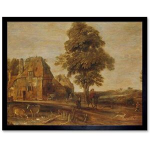 Artery8 Van Der Neer Landscape Watering Place Painting Art Print Framed Poster Wall Decor 12x16 inch Artery8 Van Der Neer Landscape Watering Place Painting Art Print Framed Poster Wall Decor 12x16 inch