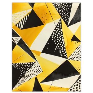 Artery8 Abstract Black Yellow Triangle Dots Pattern Living Room Large Wall Art Poster Print Thick Paper 18X24 Inch Artery8 Abstract Black Yellow Triangle Dots Pattern Living Room Large Wall Art Poster Print Thick Paper 18X24 Inch