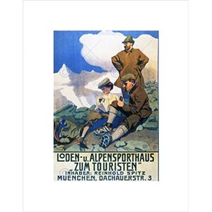 Wee Blue Coo TRAVEL ALPINE SPORT LODEN GERMANY VINTAGE ART ADVERT FRAMED ART PRINT B12X1467 Wee Blue Coo TRAVEL ALPINE SPORT LODEN GERMANY VINTAGE ART ADVERT FRAMED ART PRINT B12X1467