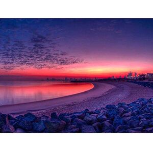 Wee Blue Coo Purple Pink Seascape Beach Sunset Art Print Poster Wall Decor 12X16 Inch Wee Blue Coo Purple Pink Seascape Beach Sunset Art Print Poster Wall Decor 12X16 Inch