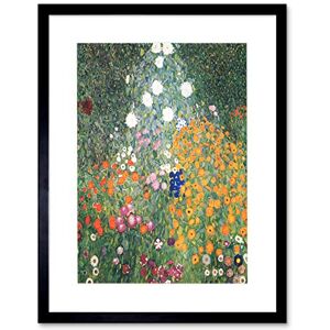 Wee Blue Coo Klimt Flower Garden 1907 Artwork Framed Wall Art Print 12X16 Inch Wee Blue Coo Klimt Flower Garden 1907 Artwork Framed Wall Art Print 12X16 Inch