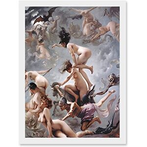 Artery8 Falero Witches Going To Their Sabbath Painting A4 Artwork Framed Wall Art Print Artery8 Falero Witches Going To Their Sabbath Painting A4 Artwork Framed Wall Art Print
