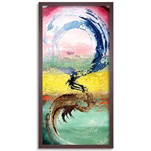 Artery8 Eduart Tomek Fantazie 5 Abstract Painting Framed Wall Art Print Long 25X12 Inch Artery8 Eduart Tomek Fantazie 5 Abstract Painting Framed Wall Art Print Long 25X12 Inch