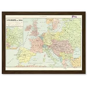 Artery8 Peltier 1914 Political Map Europe French Artwork Framed Wall Art Print A4 Artery8 Peltier 1914 Political Map Europe French Artwork Framed Wall Art Print A4