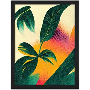 Doppelganger33 LTD Abstract Tropical Leaves Halftone Pop Art Botanical Illustration Artwork Framed Wall Art Print 18X24 Inch Doppelganger33 LTD Abstract Tropical Leaves Halftone Pop Art Botanical Illustration Artwork Framed Wall Art Print 18X24 Inch