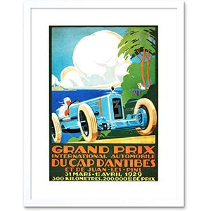 Wee Blue Coo Motor Sport Grand Prix France Automobile Car Vintage Framed Wall Art Print Wee Blue Coo Motor Sport Grand Prix France Automobile Car Vintage Framed Wall Art Print