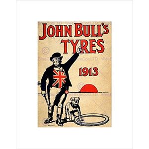 Wee Blue Coo Advert John Bull Tyres Bulldog UK Vintage Wall Art Print Wee Blue Coo Advert John Bull Tyres Bulldog UK Vintage Wall Art Print