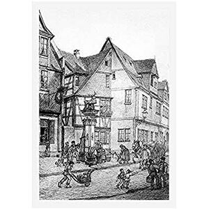 Wee Blue Coo Painting City Frankfurt Becker Hirschbrunnen View Wall Art Print Wee Blue Coo Painting City Frankfurt Becker Hirschbrunnen View Wall Art Print