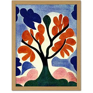 Wee Blue Coo Abstract Painting Bright Matisse Style Lone Tree Painting Orange Blue Pink Green Artwork Framed Wall Art Print 18X24 Inch Wee Blue Coo Abstract Painting Bright Matisse Style Lone Tree Painting Orange Blue Pink Green Artwork Framed Wall Art Print 18X24 Inch