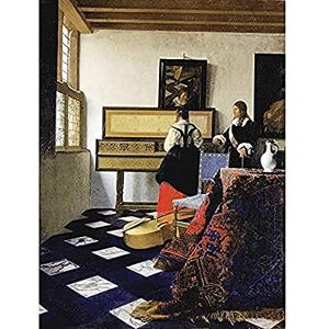 Fine Art Prints Vermeer Lady Virginal Gentleman Music Lesson Painting Art Print Canvas Premium Wall Decor Poster Mural Fine Art Prints Vermeer Lady Virginal Gentleman Music Lesson Painting Art Print Canvas Premium Wall Decor Poster Mural