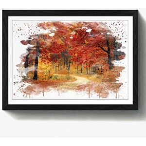 Arty Pie "Landscape Autumn Fall Woodland Forest 1 V3 Framed Print, Multi-Colour, A2/24.5 x 18-Inch Arty Pie "Landscape Autumn Fall Woodland Forest 1 V3 Framed Print, Multi-Colour, A2/24.5 x 18-Inch