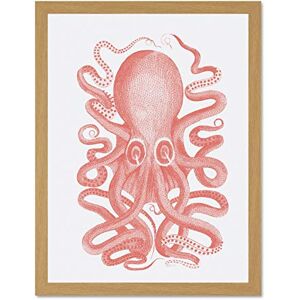 Wee Blue Coo Living Coral Octopus Large Light Oak Framed Art Print Wall Poster 18x24 inch Wee Blue Coo Living Coral Octopus Large Light Oak Framed Art Print Wall Poster 18x24 inch