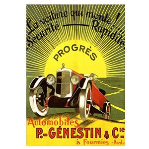 Wee Blue Coo Ad Genestin Automobile Car Retro Classic Sun France Wall Art Print Wee Blue Coo Ad Genestin Automobile Car Retro Classic Sun France Wall Art Print