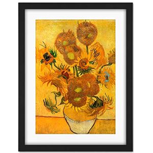 Wee Blue Coo Van Gogh Still Life Fifteen Sunflowers Vase Artwork Framed Wall Art Print 18X24 Inch Wee Blue Coo Van Gogh Still Life Fifteen Sunflowers Vase Artwork Framed Wall Art Print 18X24 Inch