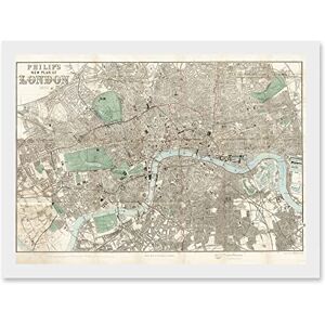 Artery8 Map Philip 1881 London City England New Plan Chart Artwork Framed Wall Art Print A4 Artery8 Map Philip 1881 London City England New Plan Chart Artwork Framed Wall Art Print A4