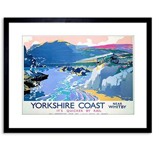 Wee Blue Coo Travel Yorkshire Whitby England UK Steam Train Gulls Sea Framed Wall Art Print Wee Blue Coo Travel Yorkshire Whitby England UK Steam Train Gulls Sea Framed Wall Art Print