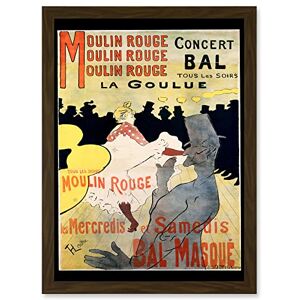 Artery8 Ad Vintage Lautrec Moulin Rouge La Goulue Mask Ball Paris France Artwork Framed Wall Art Print A4 Artery8 Ad Vintage Lautrec Moulin Rouge La Goulue Mask Ball Paris France Artwork Framed Wall Art Print A4
