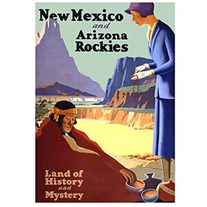 Wee Blue Coo Travel New Mexico Arizona Rockies History Mystery USA Wall Art Print Wee Blue Coo Travel New Mexico Arizona Rockies History Mystery USA Wall Art Print
