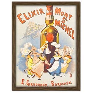 Fine Art Prints Girodroux Elixir Mont St Michel Dancing Vintage Advert Large Framed Art Print Poster Wall Decor 18x24 in Fine Art Prints Girodroux Elixir Mont St Michel Dancing Vintage Advert Large Framed Art Print Poster Wall Decor 18x24 in