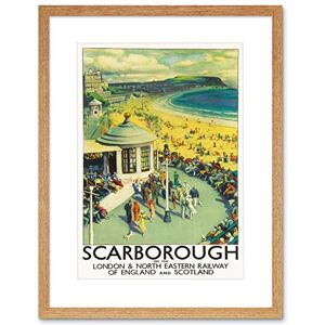 Wee Blue Coo Travel Tourism Scarborough Beach Resort Yorkshire UK Framed Wall Art Print Wee Blue Coo Travel Tourism Scarborough Beach Resort Yorkshire UK Framed Wall Art Print