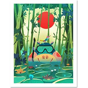 Wee Blue Coo Jungle Animals Hippo Wall Large Framed Art Print Poster Wall Decor 18x24 inch Wee Blue Coo Jungle Animals Hippo Wall Large Framed Art Print Poster Wall Decor 18x24 inch