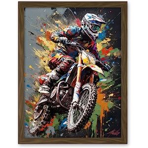 Artery8 Dirt Bike Sport Splatter Paint Motocross Rider Artwork Framed Wall Art Print 18X24 Inch Artery8 Dirt Bike Sport Splatter Paint Motocross Rider Artwork Framed Wall Art Print 18X24 Inch