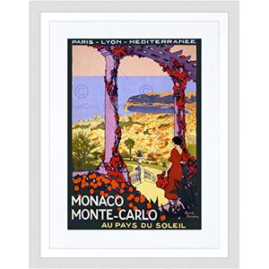 Wee Blue Coo Travel Monte Carlo Manaco Land Sun Sea France Vintage Advert Art Framed Wall Art Print Wee Blue Coo Travel Monte Carlo Manaco Land Sun Sea France Vintage Advert Art Framed Wall Art Print